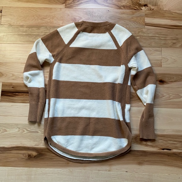 Tan and cream striped Rebeka Anthropologie Sweater - Picture 2 of 5